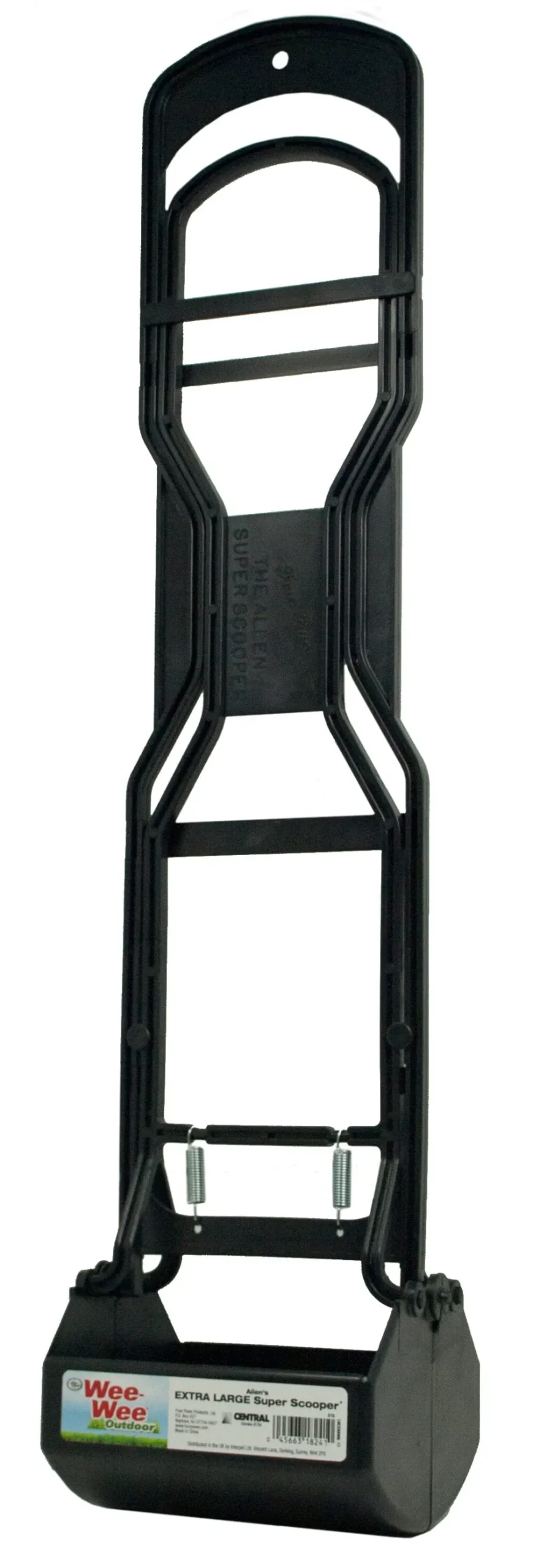 Four Paws Allen's Super Dog Scooper For Grass Plain Hard Surfaces Black - 6 in X 6.38 in X 29 in