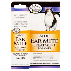 Four Paws Aloe Ear Mite Treatment for Cats - .75 Oz