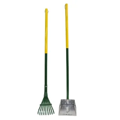 Four Paws Dog Rake & Scooper Set for Pet Waste Pick-up Rake & Pan Set - Small - 7 in X 7 in X 38 in