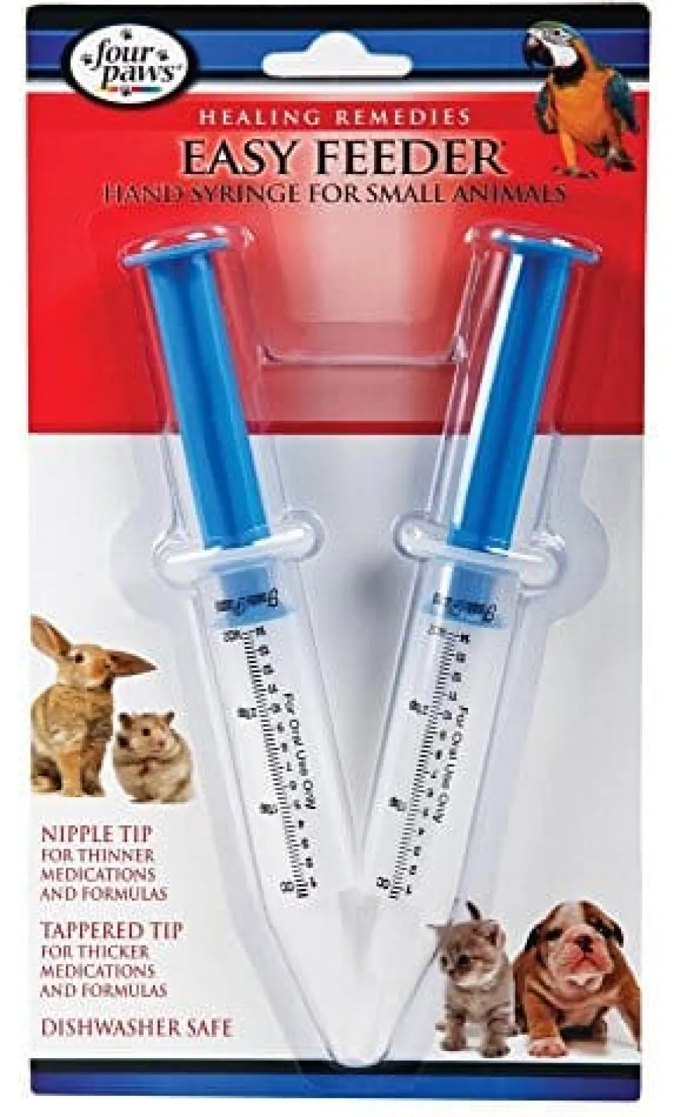 Four Paws Easy Feeder Hand Syringe for S.A. Dog Milk Replacers - Blue/Clear - Small