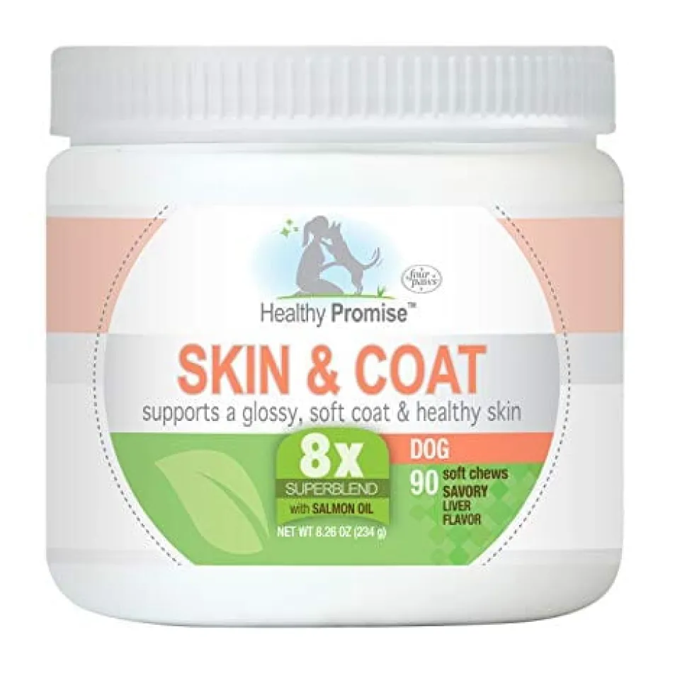 Four Paws Healthy Promise Skin & Coat Chew for Dogs - Liver - 90 Count