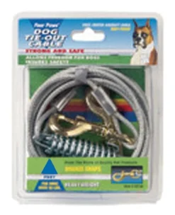 Four Paws Heavy Weight Tie Out Cable Silver - 30 ft