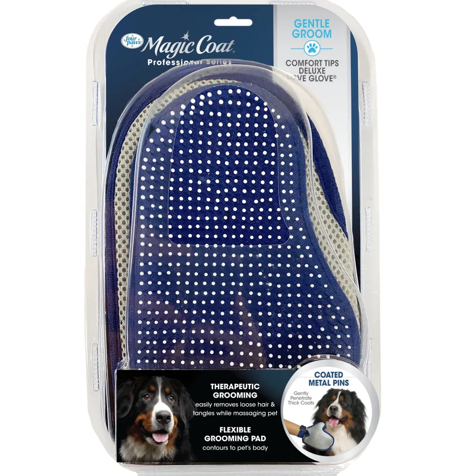 Four Paws Magic Coat Professional Series Comfort Tips Deluxe Dog Grooming Glove Grooming Glove - One Size