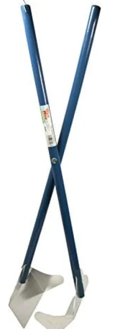 Four Paws Sanitary Pooper Scooper Rake Dog Waste Pick Up - Blue - 32 In
