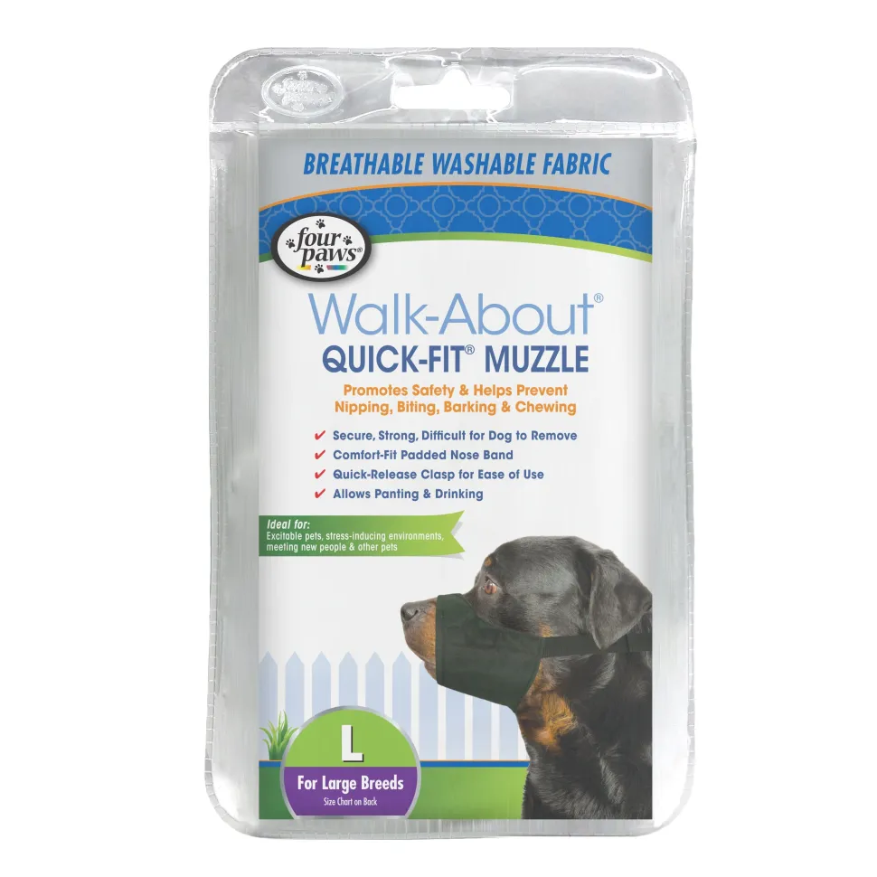 Four Paws Walk-About Quick-Fit Dog Muzzle - 4 - Large