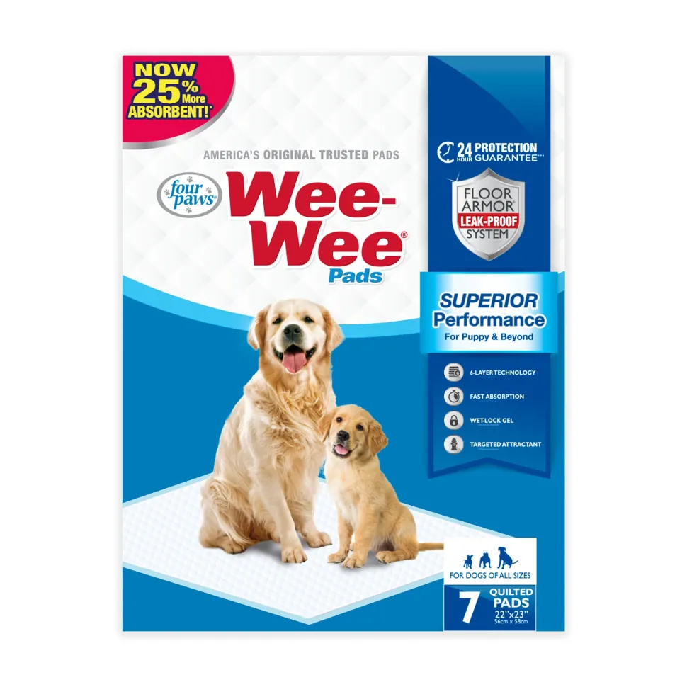 Four Paws Wee Wee Absorbent Pads for Dogs Standard - 7 Count