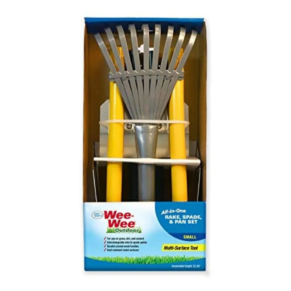 Four Paws Wee-Wee All-In-One Rake Spade And Pan Set Dog Waste Pick Up - Small