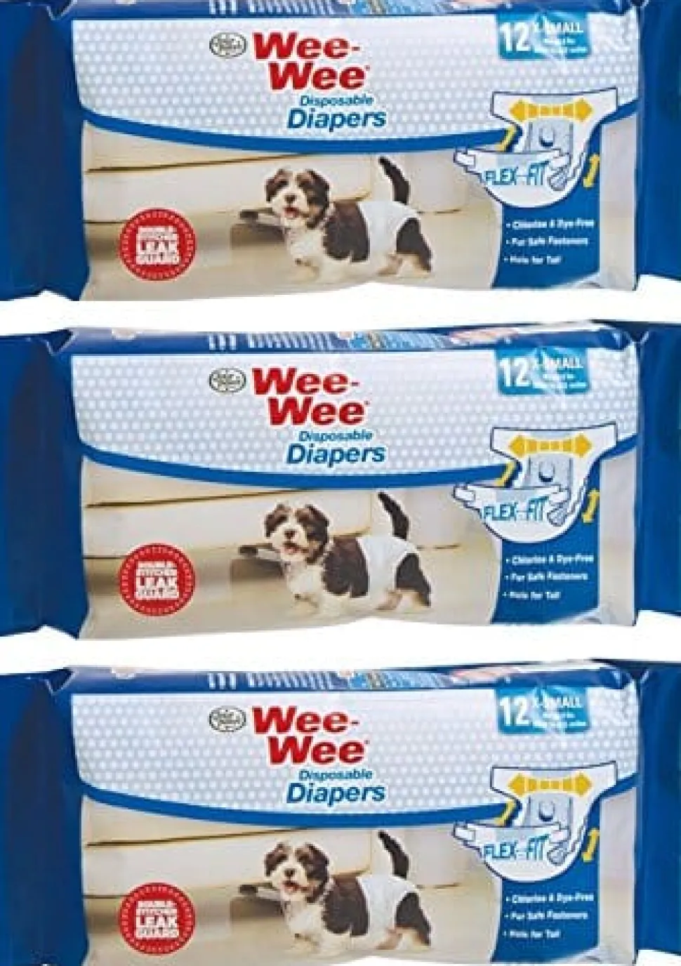 Four Paws Wee-Wee Disposable Dog Diapers - Extra Small - 12 Pack