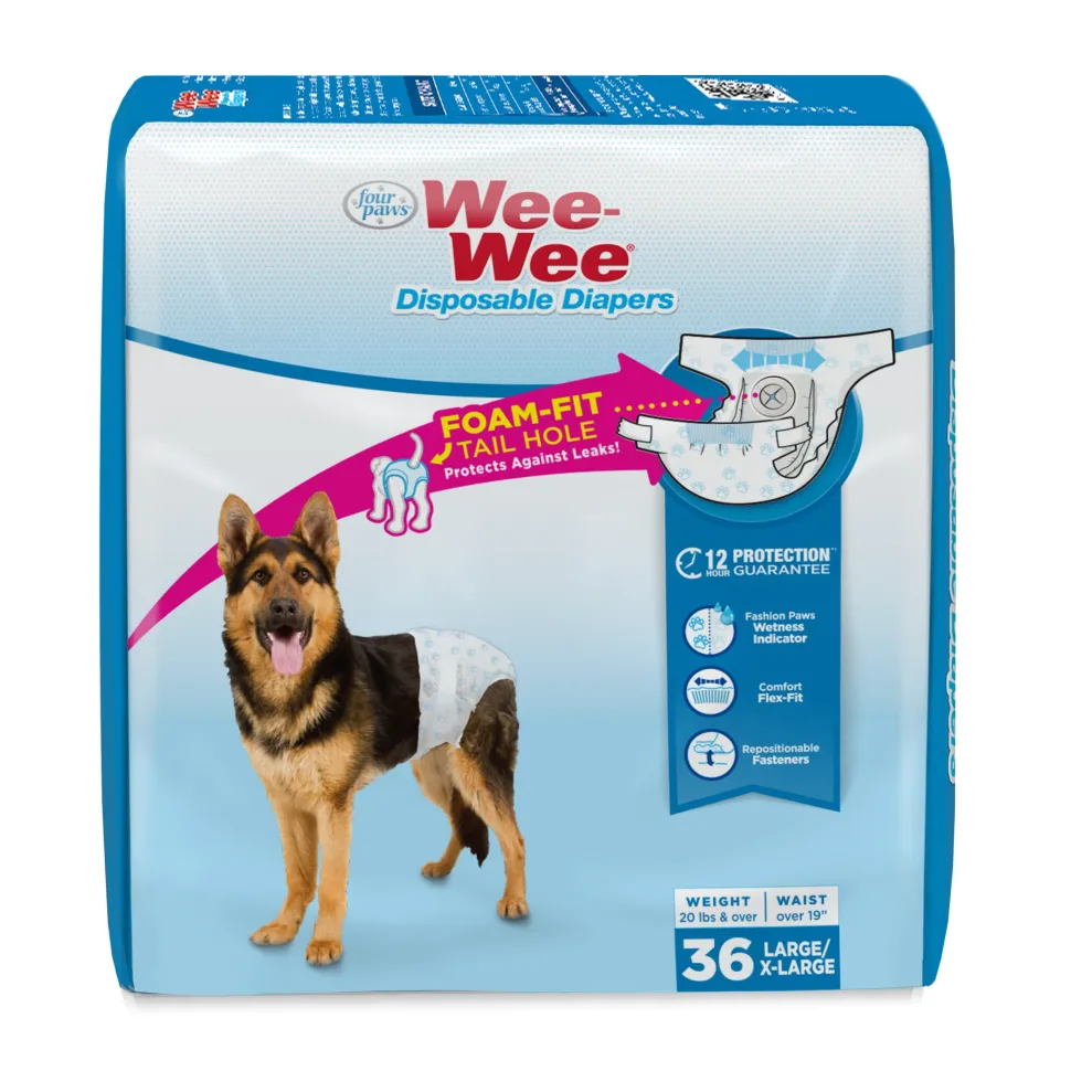 Four Paws Wee-Wee Disposable Dog Diapers Diaper - Large/XL - 36 Count
