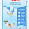 Four Paws Wee-Wee Disposable Male Dog Wraps Dog Diapers - Extra Small - Small - 12 Pack