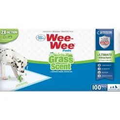 Four Paws Wee-Wee Grass Scented Puppy Pads Grass Scented - 100 Count