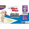 Four Paws Wee-Wee Insta-Rise Border Pad Dog Training Pads - 22 X 23 In - 50 Pack
