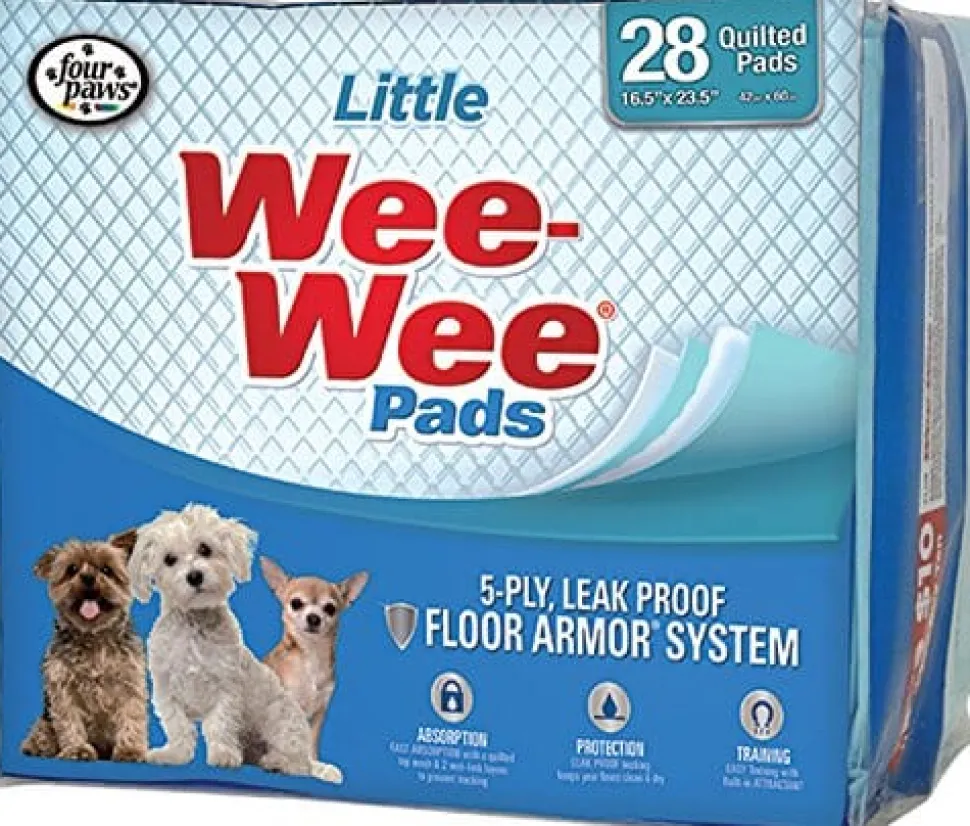 Four Paws Wee-Wee Pads for Little Dogs Dog Training Pads - 16.5 X 23.5 In - 28