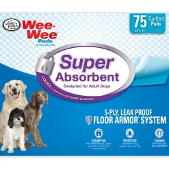 Four Paws Wee-Wee Super Absorbent Pads for Dogs Super Absorbent - 75 Count