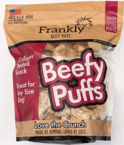 Frankly Pet Beefy Puffs Venison Crunchy Dog Treats - 5 oz
