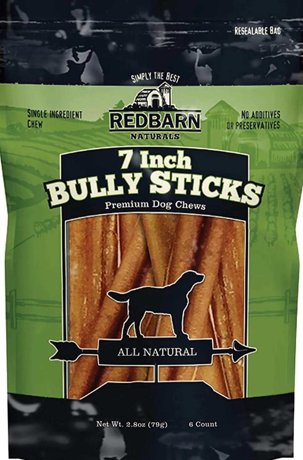 Frankly Pet Steak Beefy Dog Bully Sticks Display - 7 Inch - 24 Pack