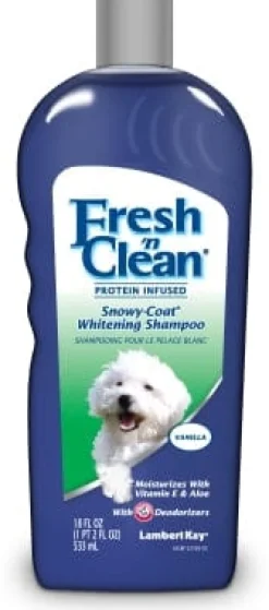 Fresh 'N Clean Snowy-Coat Dog Shampoo - Vanilla - 18 Oz