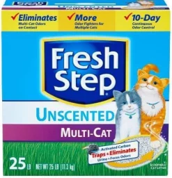 Fresh Step Simply Unscented Clumping Cat Litter - Unscented - 25 Lbs