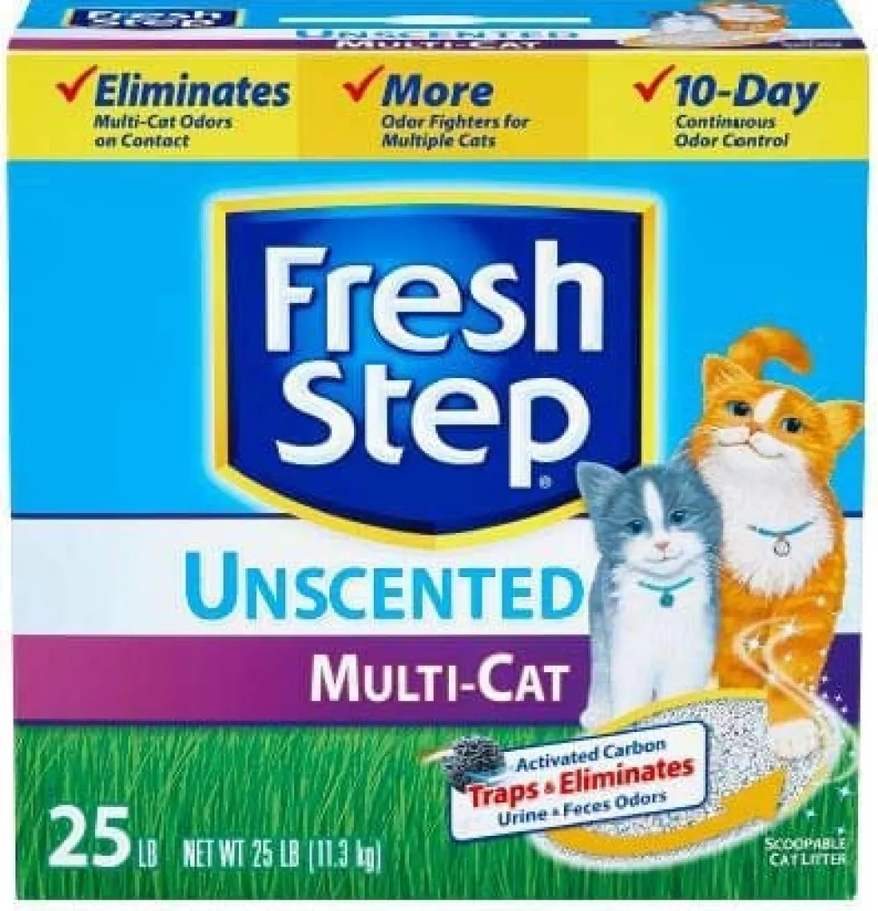 Fresh Step Simply Unscented Clumping Cat Litter - Unscented - 25 Lbs