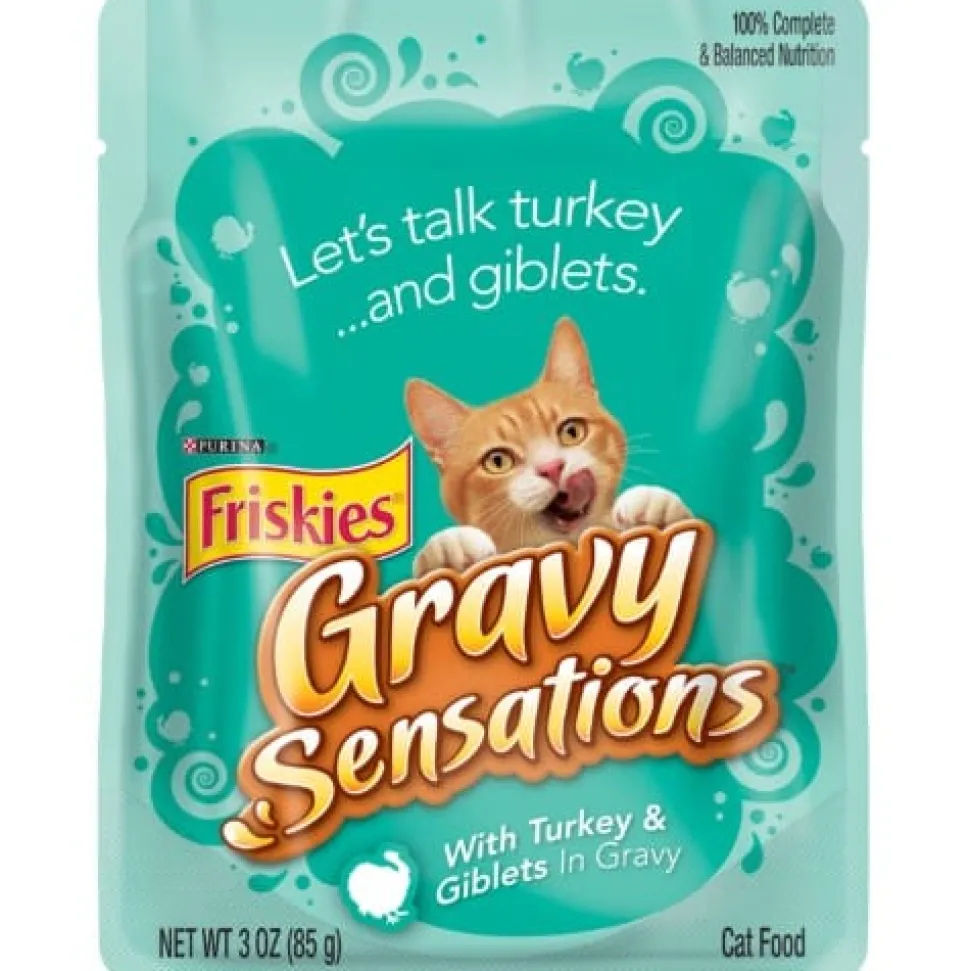 Friskies Gravy Sensations Variety Pack Cat Pouches Wet Cat Food
