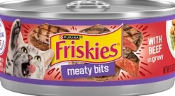 Friskies Meaty Bits With Beef In Gravy Canned Cat Food