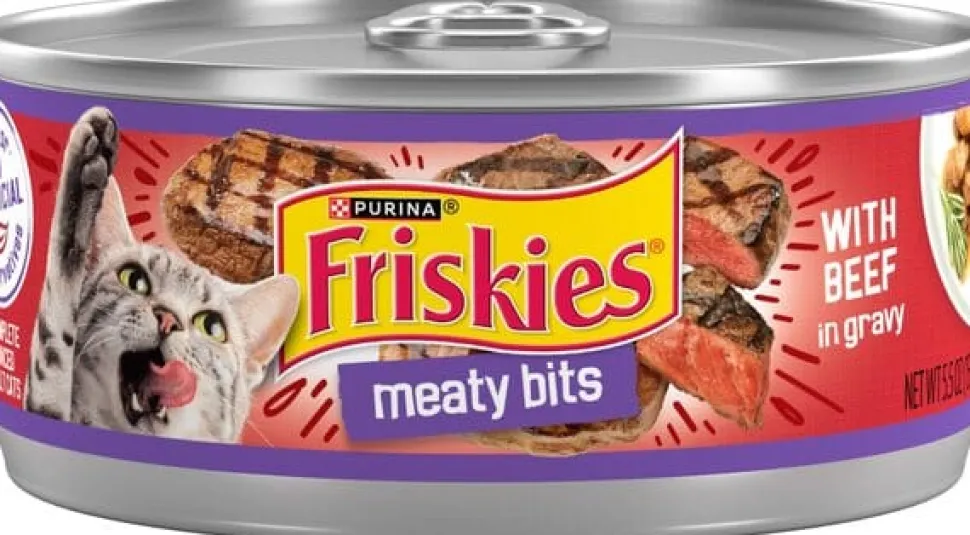 Friskies Meaty Bits With Beef In Gravy Canned Cat Food