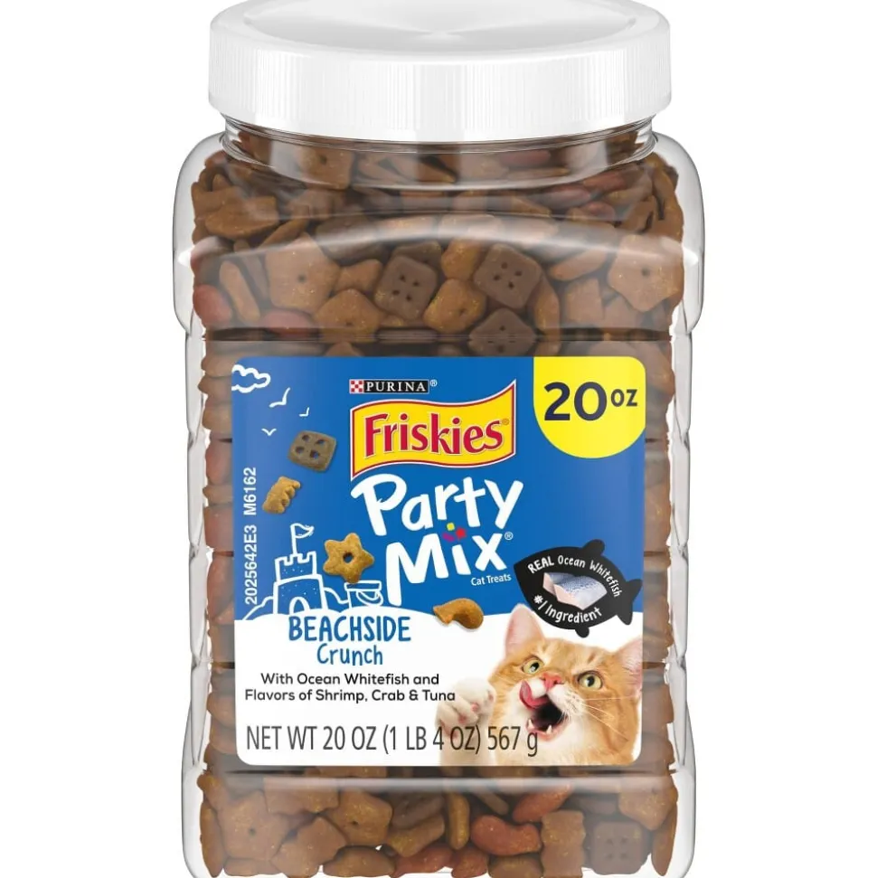 Friskies Party Mix Crunch Beachside Shrimp, Crab and Tuna Cat Treats