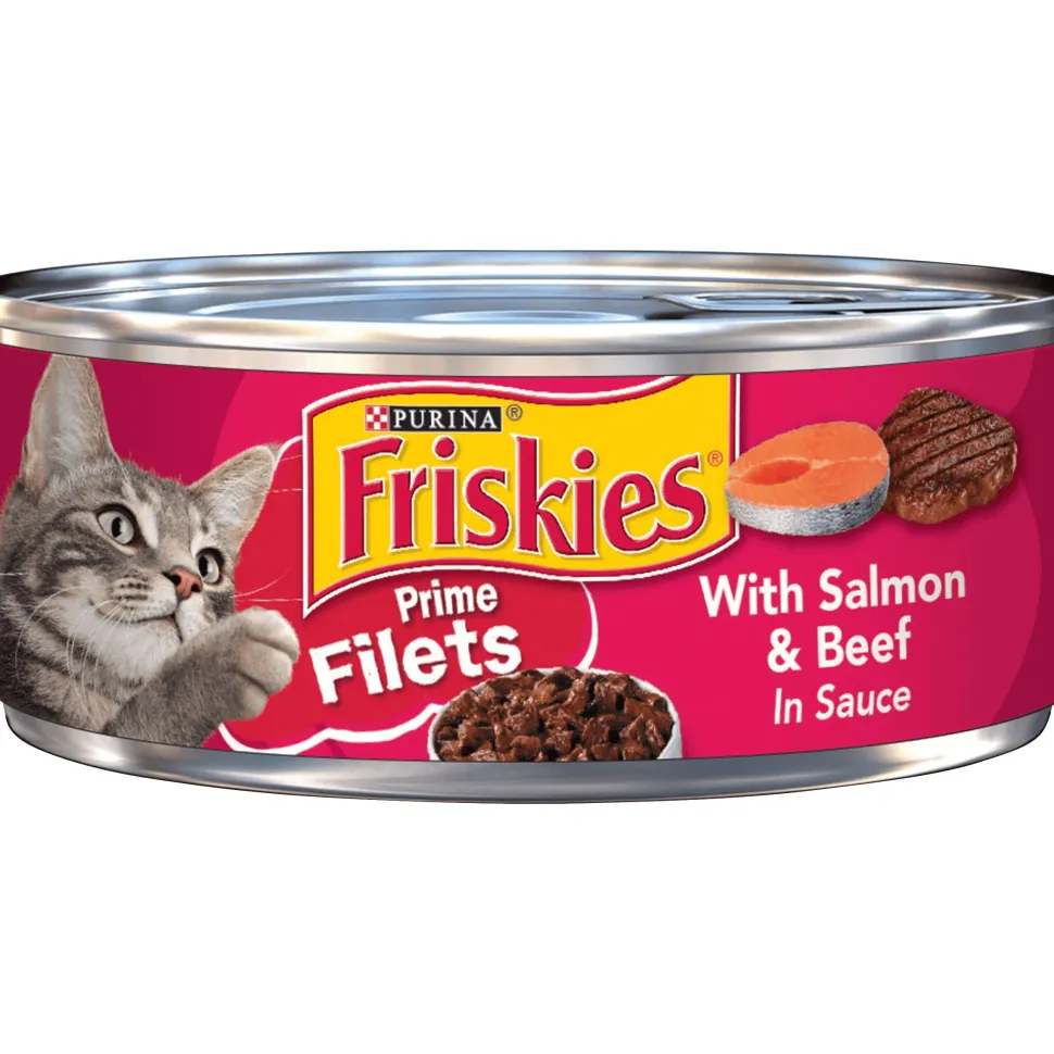 Friskies Prime Filets with Salmon & Beef in Sauce Canned Cat Food