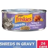 Friskies Savory Shreds Turkey And Cheese Dinner In Gravy Canned Cat Food