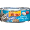 Friskies Savory Shreds with Ocean White Fish & Tuna Canned Cat Food