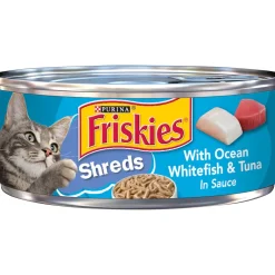 Friskies Savory Shreds with Ocean White Fish & Tuna Canned Cat Food