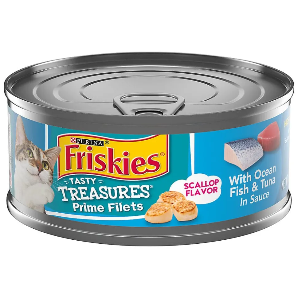 Friskies Tasty Treasures Prime Fillet with Ocean Fish & Tuna Scallop Flavor Canned Cat Food