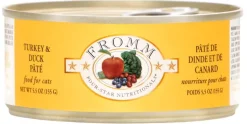 FROMM Four-Star Nutritionals Turkey and Duck Pate Canned Cat Food - 5.5 Oz - Case of 12