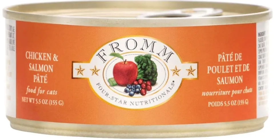 FROMM Four-Star Nutritionals Chicken & Salmon Pate Canned Cat Food - 5.5 Oz - Case of 12