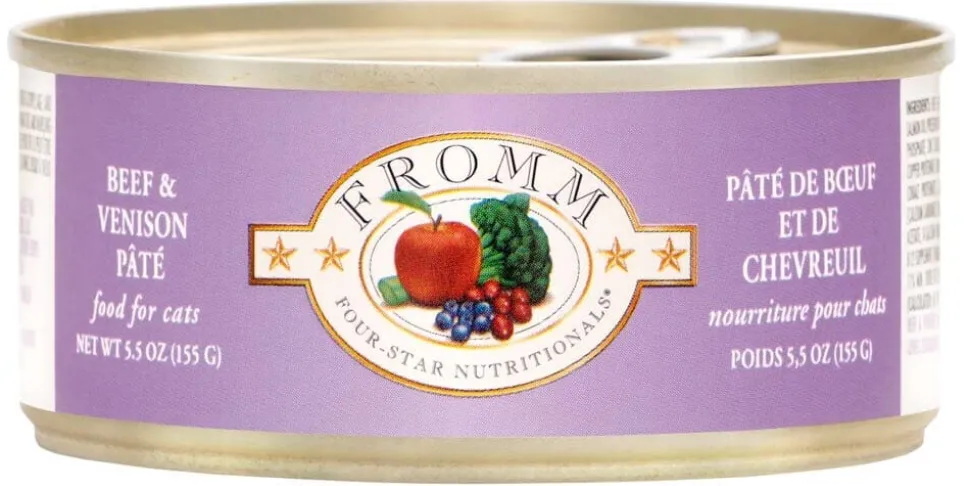 FROMM Four-Star Nutritionals Beef and Venison Pate Canned Cat Food - 5.5 Oz - Case of 12
