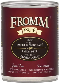 FROMM Gold Grain-Free Beef and Sweet Potato Pate Canned Dog Food - 12.2 Oz - Case of 12