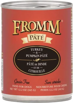 FROMM Gold Grain-Free Turkey and Pumpkin Pate Canned Dog Food - 12 Oz - Case of 12