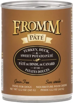 FROMM Gold Grain-Free Turkey Duck and Sweet Potato Pate Canned Dog Food - 12.2 Oz - Case of 12