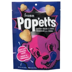 FROMM Pop'etts Crispy-Airy Cranberry Cracker Crunchy Dog Treats - 6 Oz
