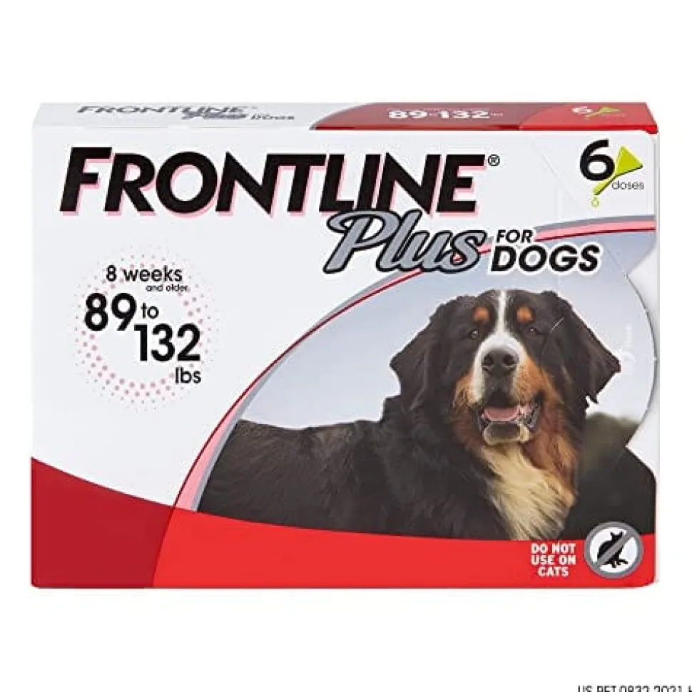 Frontline Plus Flea and Tick for Dogs - 89 - 132 Lbs - 6 Pack