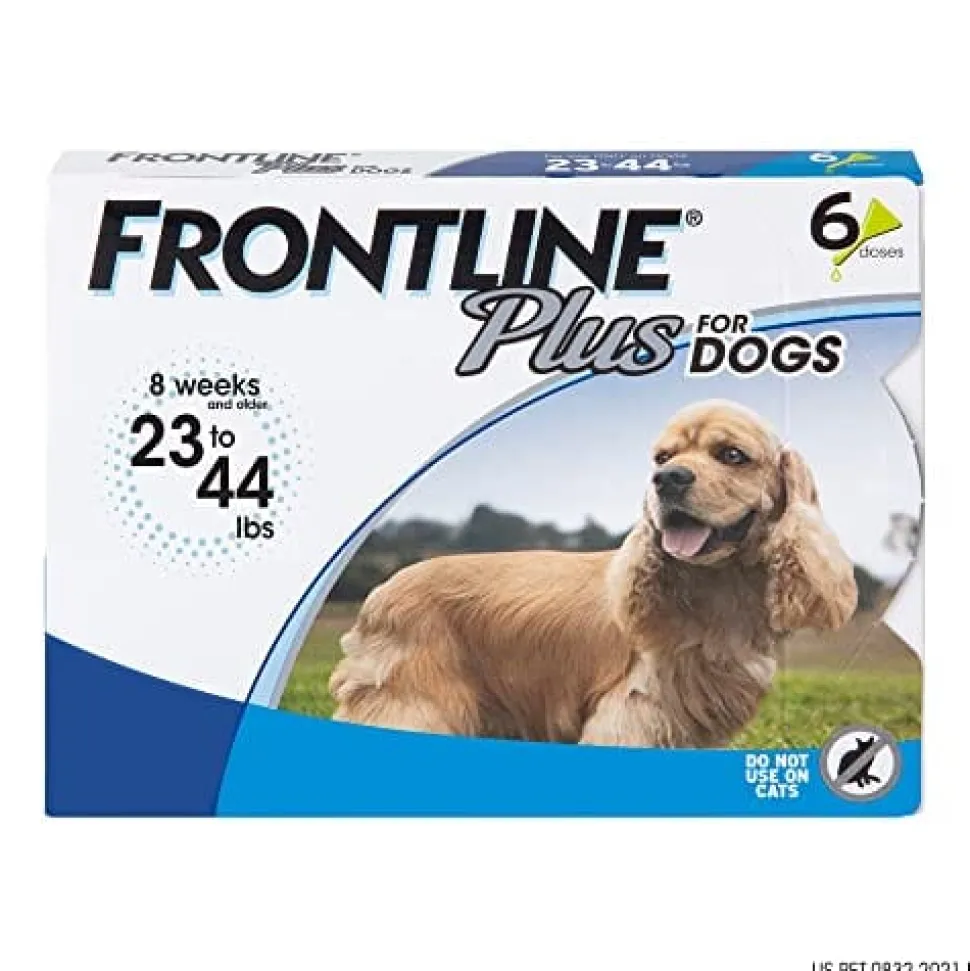 Frontline Plus Flea and Tick for Dogs - 23 - 44 Lbs - 6 Pack
