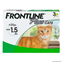 Frontline Plus Topical Flea and Tick for Cats & Kittens - 3 Pack