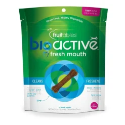 Fruitables BioActive Fresh Mouth Tiny Dog Dental Chews - 22 ct (5.4 oz) Pouch