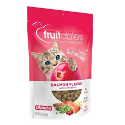 Fruitables Cat Treats Salmon/Cranberry Crunchy Cat Treats - 2.5 oz Bag