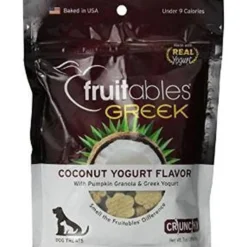 Fruitables Greek Coconut Yogurt Crunchy Dog Treats - 7 oz Pouch