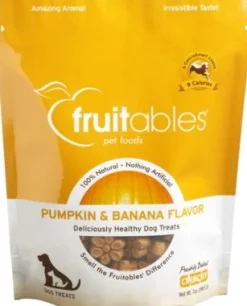 Fruitables Pumpkin & Banana Crunchy Dog Treats - 7 oz Pouch