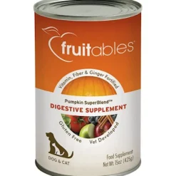 Fruitables Pumpkin Digest Supplement Canned Cat and Dog Food - 15 oz Cans - Case of 12
