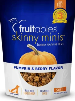 Fruitables Skinny Mini Pumpkin & Berry Soft and Chewy Dog Treats - 5 oz Pouch