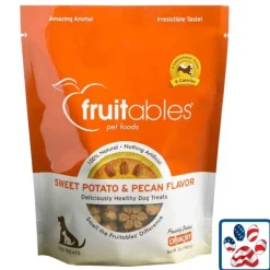 Fruitables Sweet Potato & Pecan Crunchy Dog Treats - 7 oz Pouch