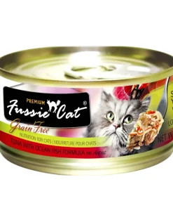 Fussie Cat Premium Tuna with Ocean Fish Canned Cat Food - 24/5.5 oz Cans - Case of 1